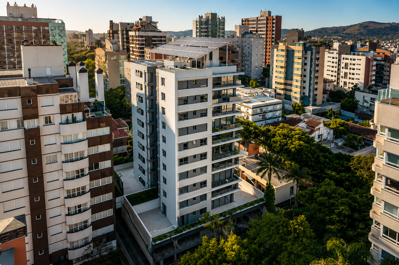 IDEA Dário Pederneiras — vista da fachada e implantação no bairro Petrópolis